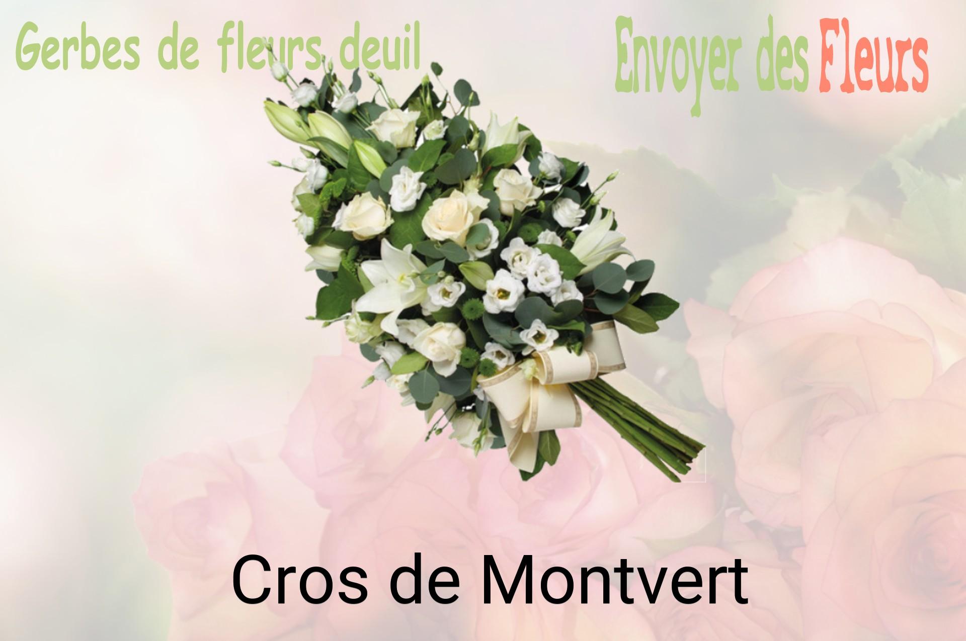 Gerbe de fleurs de deuil livrée à Cros-de-Montvert